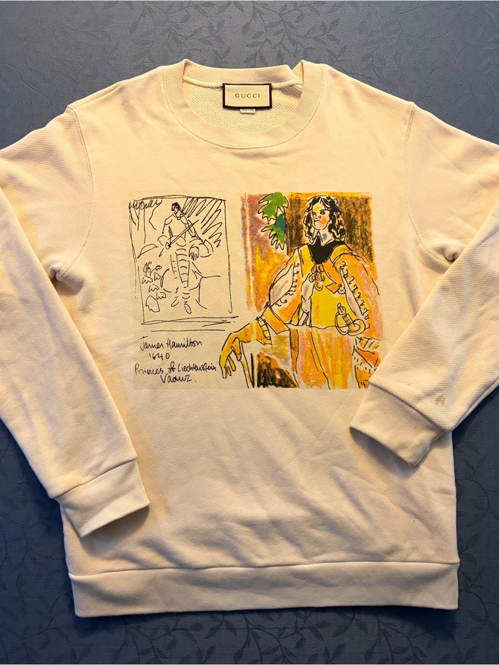 Gucci Garden James Hamilton 1640 Prince of Liechtenstein Sweatshirt Size Medium